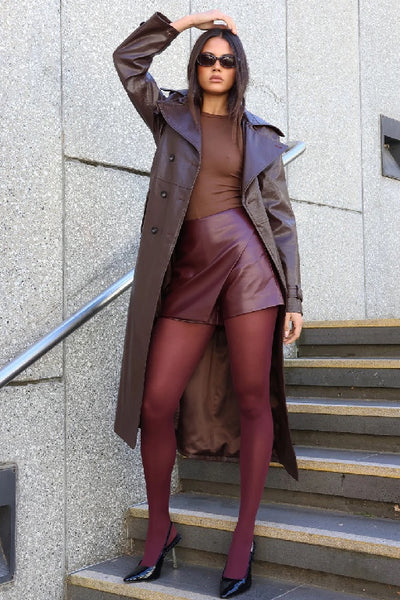MADISON THE LABEL - HUTSON TRENCH COAT - CHOCOLATE - PERTH STOCKIST - AUSTRALIAN STOCKIST - WA STOCKIST - AUSTRALIA STOCKIST - AUS STOCKIST - PERTH BOUTIQUE - WA BOUTIQUE - AUS BOUTIQUE - AUSTRALIA BOUTIQUE - INTERNATIONAL SHIPPING - TARRIF