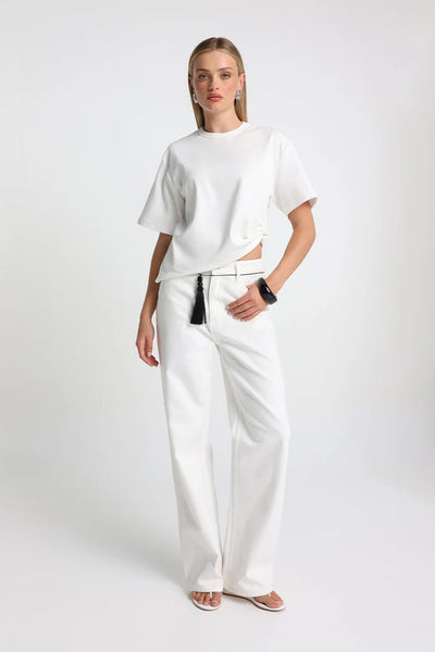 MADISON THE LABEL - ORIANA TEE - WHITE