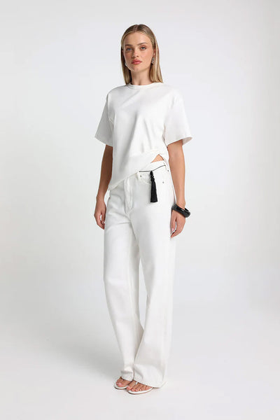 MADISON THE LABEL - ORIANA TEE - WHITE