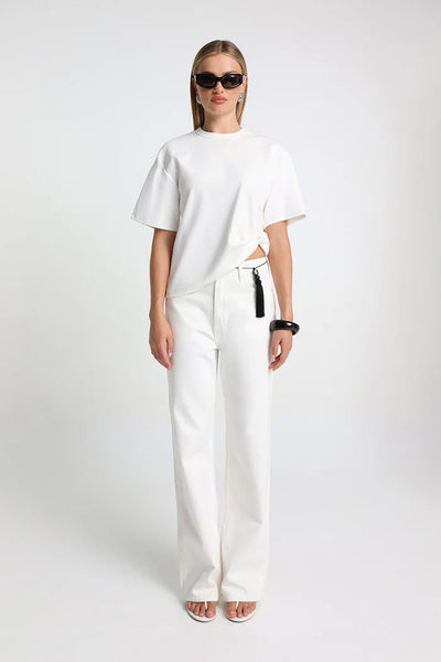 MADISON THE LABEL - ORIANA TEE - WHITE