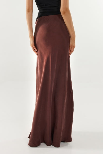 MADISON THE LABEL - RHEIA MAXI SKIRT - CHOCOLATE - PERTH BOUTIQUE - AUSTRALIAN BOUTIQUE - WA BOUTIQUE - INTERNATIONAL SHIPPING - USA SHIPPING - PERTH STORES - PERTH STORE - AUSTRALIA - WA - WESTER AUSTRALIA - WOMENS FASHION - FASHION - CLOTHING - WA STOCKIST - PERTH STOCKIST - AUSTRALIAN STOCKIST - STOCKIST
