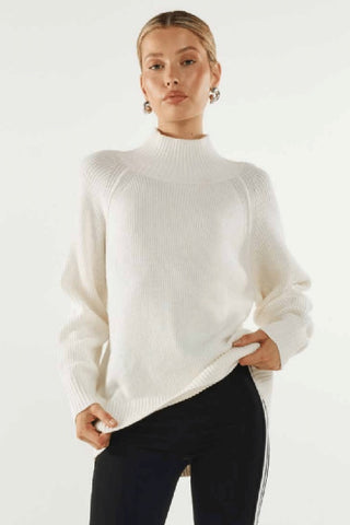 MADISON THE LABEL - THALA KNIT JUMPER - MILK - PERTH STOCKIST - AUSTRALIAN STOCKIST - WA STOCKIST - AUSTRALIA STOCKIST - AUS STOCKIST - PERTH BOUTIQUE - WA BOUTIQUE - AUS BOUTIQUE - AUSTRALIA BOUTIQUE - INTERNATIONAL SHIPPING - TARRIF