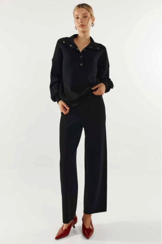 MADISON THE LABEL - ANTHEA KNIT PANT - BLACK - PERTH STOCKIST - AUSTRALIAN STOCKIST - WA STOCKIST - AUSTRALIA STOCKIST - AUS STOCKIST - PERTH BOUTIQUE - WA BOUTIQUE - AUS BOUTIQUE - AUSTRALIA BOUTIQUE - INTERNATIONAL SHIPPING - TARRIF