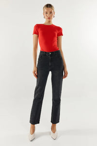 MADISON THE LABEL - TAMMY BABY TEE - RED