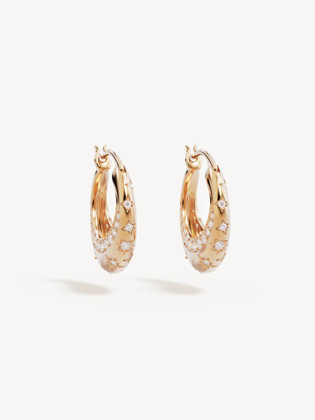 By Charlotte 18k Gold Plated My Moon and Stars Hoops