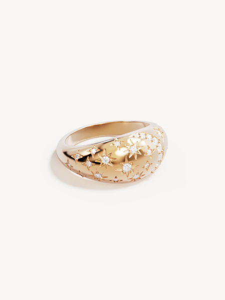 By Charlotte 18k Gold Vermeil My Moon and Stars Ring