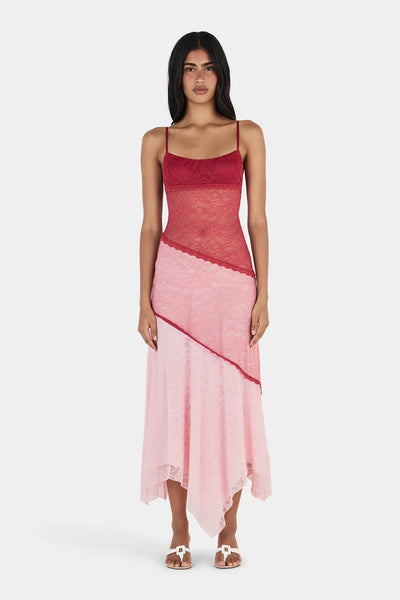 SHOP OWNLEY ALIDA MIDI DRESS IN BALLET SPLICE ONLINE