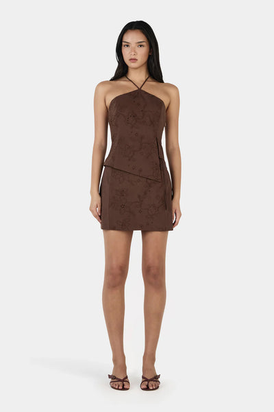 OWNLEY - ANOUSHA HALTER TOP - CHOCOLATE ANGLAISE - PERTH BOUTIQUE - AUSTRALIAN BOUTIQUE - WA BOUTIQUE - INTERNATIONAL SHIPPING - USA SHIPPING - PERTH STORES - PERTH STORE - AUSTRALIA - WA - WESTER AUSTRALIA - WOMENS FASHION - FASHION - CLOTHING - WA STOCKIST - PERTH STOCKIST - AUSTRALIAN STOCKIST - STOCKIST