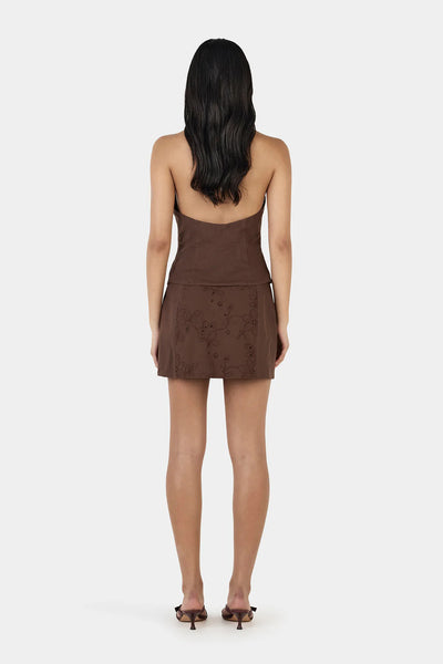 OWNLEY - ANOUSHA HALTER TOP - CHOCOLATE ANGLAISE - PERTH BOUTIQUE - AUSTRALIAN BOUTIQUE - WA BOUTIQUE - INTERNATIONAL SHIPPING - USA SHIPPING - PERTH STORES - PERTH STORE - AUSTRALIA - WA - WESTER AUSTRALIA - WOMENS FASHION - FASHION - CLOTHING - WA STOCKIST - PERTH STOCKIST - AUSTRALIAN STOCKIST - STOCKIST