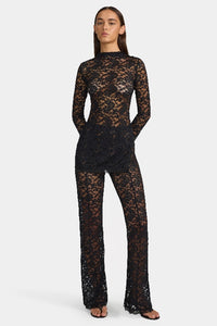 OWNLEY - CLIVE LACE TOP - EVANGELINE LACE PANT - BLACK - PERTH STOCKIST - AUSTRALIAN STOCKIST - WA STOCKIST - AUSTRALIA STOCKIST - AUS STOCKIST - PERTH BOUTIQUE - WA BOUTIQUE - AUS BOUTIQUE - AUSTRALIA BOUTIQUE 