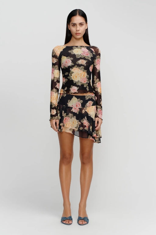 OWNLEY - DENISE BACKLESS TOP - VINTAGE ROSES