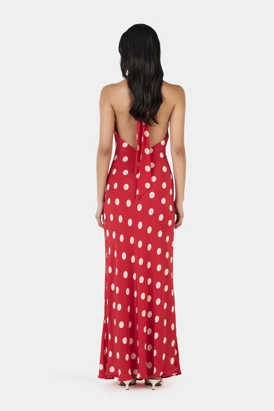 OWNLEY - ELYSE MAXI DRESS - RED POLKA - PERTH BOUTIQUE - AUSTRALIAN BOUTIQUE - WA BOUTIQUE - INTERNATIONAL SHIPPING - USA SHIPPING - PERTH STORES - PERTH STORE - AUSTRALIA - WA - WESTER AUSTRALIA - WOMENS FASHION - FASHION - CLOTHING - WA STOCKIST - PERTH STOCKIST - AUSTRALIAN STOCKIST - STOCKIST