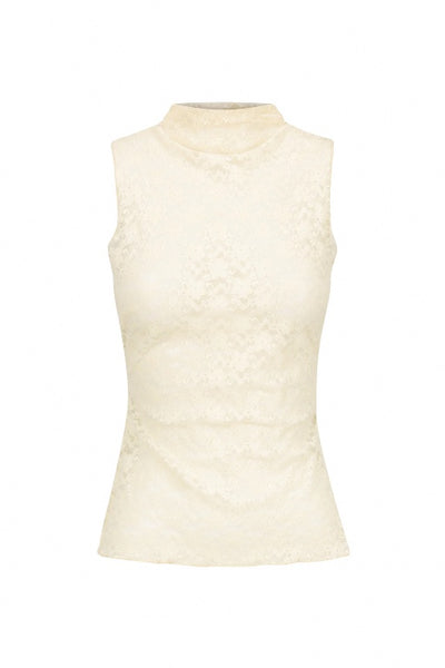 OWNLEY - JACQUI LACE TANK - IVORY LACE