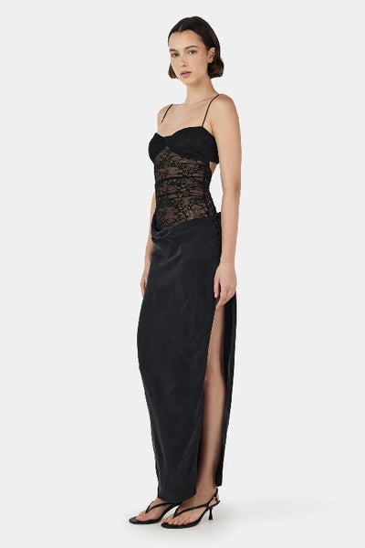 OWNLEY - LOLA LACE MIDI DRESS - BLACK - PERTH STOCKIST - AUSTRALIAN STOCKIST - WA STOCKIST - AUSTRALIA STOCKIST - AUS STOCKIST - PERTH BOUTIQUE - WA BOUTIQUE - AUS BOUTIQUE - AUSTRALIA BOUTIQUE 