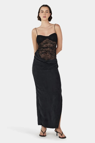 OWNLEY - LOLA LACE MIDI DRESS - BLACK - PERTH STOCKIST - AUSTRALIAN STOCKIST - WA STOCKIST - AUSTRALIA STOCKIST - AUS STOCKIST - PERTH BOUTIQUE - WA BOUTIQUE - AUS BOUTIQUE - AUSTRALIA BOUTIQUE 
