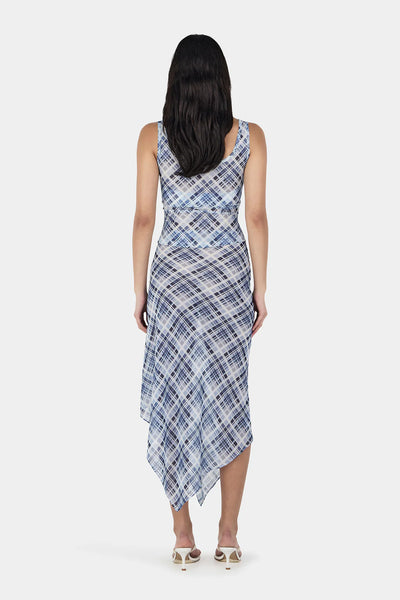 OWNLEY -  LONDON WRAP SKIRT - SKY PLAID - PERTH BOUTIQUE - AUSTRALIAN BOUTIQUE - WA BOUTIQUE - INTERNATIONAL SHIPPING - USA SHIPPING - PERTH STORES - PERTH STORE - AUSTRALIA - WA - WESTER AUSTRALIA - WOMENS FASHION - FASHION - CLOTHING - WA STOCKIST - PERTH STOCKIST - AUSTRALIAN STOCKIST - STOCKIST
