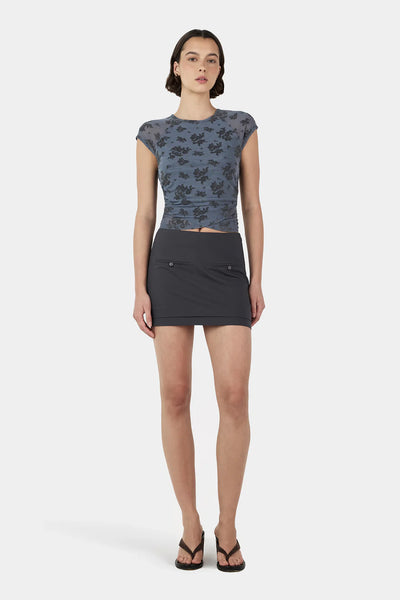 OWNLEY - MARTHA BABY TEE - STORMY - PERTH BOUTIQUE - AUSTRALIAN BOUTIQUE - WA BOUTIQUE - INTERNATIONAL SHIPPING - USA SHIPPING - PERTH STORES - PERTH STORE - AUSTRALIA - WA - WESTER AUSTRALIA - WOMENS FASHION - FASHION - CLOTHING - WA STOCKIST - PERTH STOCKIST - AUSTRALIAN STOCKIST - STOCKIST