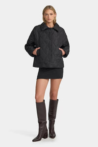 OWNLEY - QUINTON CROPPED QUILTED JACKET - BLACK - PERTH STOCKIST - AUSTRALIAN STOCKIST - WA STOCKIST - AUSTRALIA STOCKIST - AUS STOCKIST - PERTH BOUTIQUE - WA BOUTIQUE - AUS BOUTIQUE - AUSTRALIA BOUTIQUE 