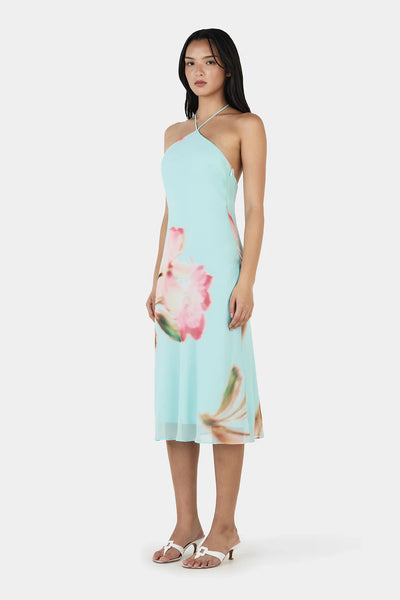 OWNLEY - TIEN MIDI DRESS - BLOOM DRIFT AQUA - PERTH BOUTIQUE - AUSTRALIAN BOUTIQUE - WA BOUTIQUE - INTERNATIONAL SHIPPING - USA SHIPPING - PERTH STORES - PERTH STORE - AUSTRALIA - WA - WESTER AUSTRALIA - WOMENS FASHION - FASHION - CLOTHING - WA STOCKIST - PERTH STOCKIST - AUSTRALIAN STOCKIST - STOCKIST