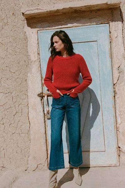 ROWIE - BRONSON KNIT JUMPER - CHILLI RED - PERTH STOCKIST - AUSTRALIAN STOCKIST - WA STOCKIST - AUSTRALIA STOCKIST - AUS STOCKIST - PERTH BOUTIQUE - WA BOUTIQUE - AUS BOUTIQUE - AUSTRALIA BOUTIQUE 