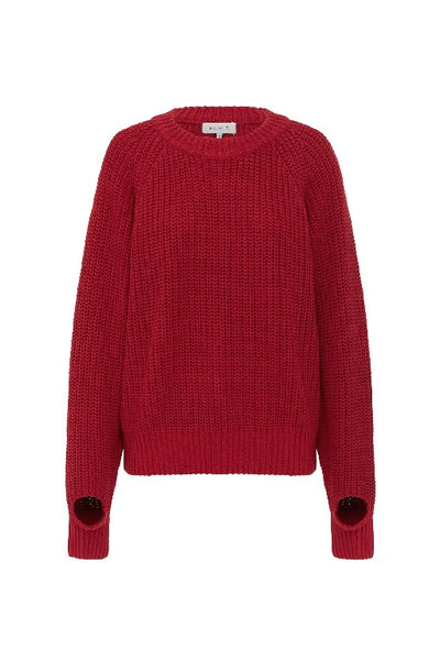 ROWIE - BRONSON KNIT JUMPER - CHILLI RED - PERTH STOCKIST - AUSTRALIAN STOCKIST - WA STOCKIST - AUSTRALIA STOCKIST - AUS STOCKIST - PERTH BOUTIQUE - WA BOUTIQUE - AUS BOUTIQUE - AUSTRALIA BOUTIQUE 