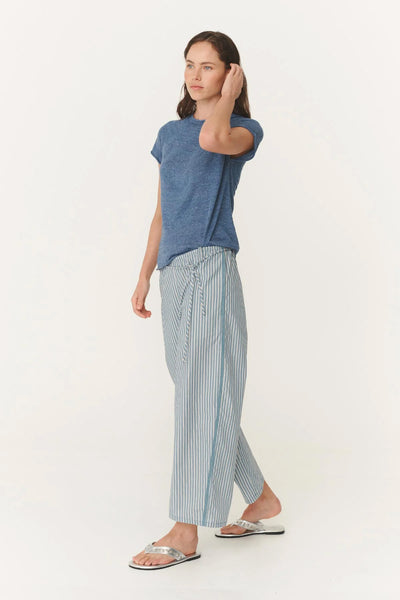 ROWIE - GABE LOUNGE PANTS - DUSTY BLUE STRIPE - PERTH BOUTIQUE - AUSTRALIAN BOUTIQUE - WA BOUTIQUE - INTERNATIONAL SHIPPING - USA SHIPPING - PERTH STORES - PERTH STORE - AUSTRALIA - WA - WESTER AUSTRALIA - WOMENS FASHION - FASHION - CLOTHING - WA STOCKIST - PERTH STOCKIST - AUSTRALIAN STOCKIST - STOCKIST