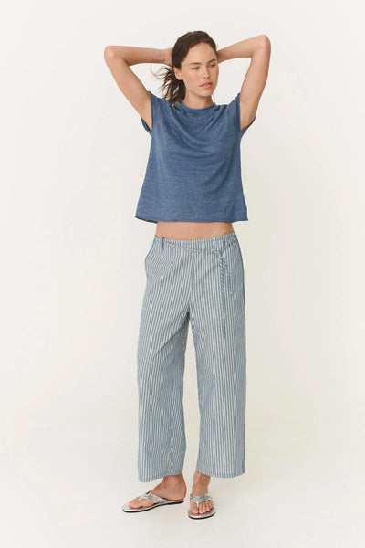 ROWIE - GABE LOUNGE PANTS - DUSTY BLUE STRIPE - PERTH BOUTIQUE - AUSTRALIAN BOUTIQUE - WA BOUTIQUE - INTERNATIONAL SHIPPING - USA SHIPPING - PERTH STORES - PERTH STORE - AUSTRALIA - WA - WESTER AUSTRALIA - WOMENS FASHION - FASHION - CLOTHING - WA STOCKIST - PERTH STOCKIST - AUSTRALIAN STOCKIST - STOCKIST