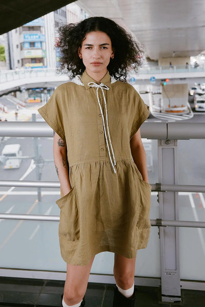ROWIE - GINA LINEN MINI DRESS - DUSTY OLIVE - PERTH BOUTIQUE - AUSTRALIAN BOUTIQUE - WA BOUTIQUE - INTERNATIONAL SHIPPING - USA SHIPPING - PERTH STORES - PERTH STORE - AUSTRALIA - WA - WESTER AUSTRALIA - WOMENS FASHION - FASHION - CLOTHING - WA STOCKIST - PERTH STOCKIST - AUSTRALIAN STOCKIST - STOCKIST