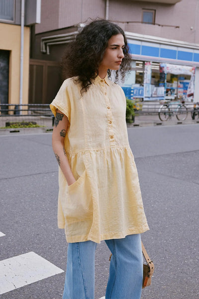 ROWIE - GINA LINEN MINI DRESS - LEMON - PERTH BOUTIQUE - AUSTRALIAN BOUTIQUE - WA BOUTIQUE - INTERNATIONAL SHIPPING - USA SHIPPING - PERTH STORES - PERTH STORE - AUSTRALIA - WA - WESTER AUSTRALIA - WOMENS FASHION - FASHION - CLOTHING - WA STOCKIST - PERTH STOCKIST - AUSTRALIAN STOCKIST - STOCKIST