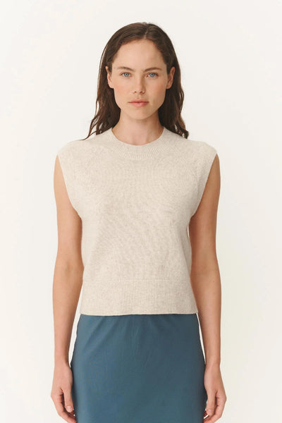 ROWIE - QUINN MERINO KNIT VEST - OAT MARLE - PERTH BOUTIQUE - AUSTRALIAN BOUTIQUE - WA BOUTIQUE - INTERNATIONAL SHIPPING - USA SHIPPING - PERTH STORES - PERTH STORE - AUSTRALIA - WA - WESTER AUSTRALIA - WOMENS FASHION - FASHION - CLOTHING - WA STOCKIST - PERTH STOCKIST - AUSTRALIAN STOCKIST - STOCKIST
