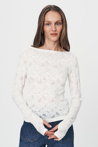 ROWIE - SAMANTHA LACE TOP - CREME - PERTH STOCKIST - AUSTRALIAN STOCKIST - WA STOCKIST - AUSTRALIA STOCKIST - AUS STOCKIST - PERTH BOUTIQUE - WA BOUTIQUE - AUS BOUTIQUE - AUSTRALIA BOUTIQUE 