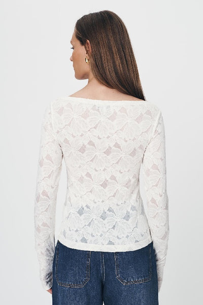 ROWIE - SAMANTHA LACE TOP - CREME - PERTH STOCKIST - AUSTRALIAN STOCKIST - WA STOCKIST - AUSTRALIA STOCKIST - AUS STOCKIST - PERTH BOUTIQUE - WA BOUTIQUE - AUS BOUTIQUE - AUSTRALIA BOUTIQUE 