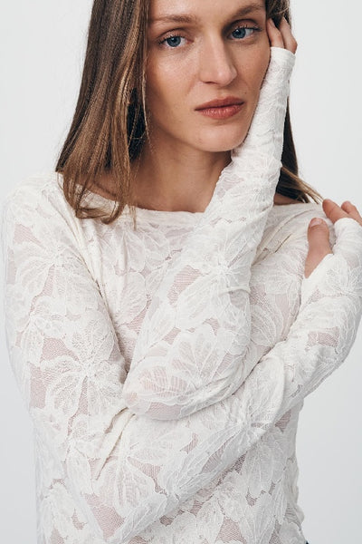 ROWIE - SAMANTHA LACE TOP - CREME - PERTH STOCKIST - AUSTRALIAN STOCKIST - WA STOCKIST - AUSTRALIA STOCKIST - AUS STOCKIST - PERTH BOUTIQUE - WA BOUTIQUE - AUS BOUTIQUE - AUSTRALIA BOUTIQUE 