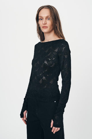 ROWIE - SAMANTHA LACE TOP - NOIR - PERTH STOCKIST - AUSTRALIAN STOCKIST - WA STOCKIST - AUSTRALIA STOCKIST - AUS STOCKIST - PERTH BOUTIQUE - WA BOUTIQUE - AUS BOUTIQUE - AUSTRALIA BOUTIQUE 