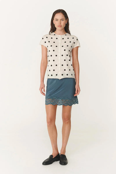 ROWIE - SANDRA MERINO KNIT TOP - BONE / ESPRESSO SPOT - PERTH BOUTIQUE - AUSTRALIAN BOUTIQUE - WA BOUTIQUE - INTERNATIONAL SHIPPING - USA SHIPPING - PERTH STORES - PERTH STORE - AUSTRALIA - WA - WESTER AUSTRALIA - WOMENS FASHION - FASHION - CLOTHING - WA STOCKIST - PERTH STOCKIST - AUSTRALIAN STOCKIST - STOCKIST
