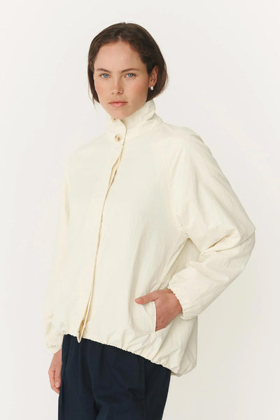 ROWIE - SOREN FUNNEL NECK BOMBER JACKET - VANILLA CREME - PERTH BOUTIQUE - AUSTRALIAN BOUTIQUE - WA BOUTIQUE - INTERNATIONAL SHIPPING - USA SHIPPING - PERTH STORES - PERTH STORE - AUSTRALIA - WA - WESTER AUSTRALIA - WOMENS FASHION - FASHION - CLOTHING - WA STOCKIST - PERTH STOCKIST - AUSTRALIAN STOCKIST - STOCKIST