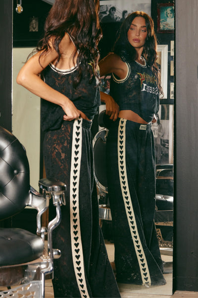 SABBI - RAVING HEARTS LACE PANTS - BLACK - PERTH BOUTIQUE - AUSTRALIAN BOUTIQUE - WA BOUTIQUE - INTERNATIONAL SHIPPING - USA SHIPPING - PERTH STORES - PERTH STORE - AUSTRALIA - WA - WESTER AUSTRALIA - WOMENS FASHION - FASHION - CLOTHING - WA STOCKIST - PERTH STOCKIST - AUSTRALIAN STOCKIST - STOCKIST