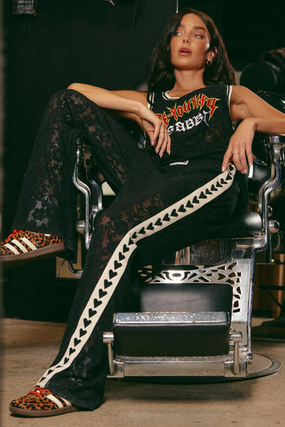 SABBI - RAVING HEARTS LACE PANTS - BLACK - PERTH BOUTIQUE - AUSTRALIAN BOUTIQUE - WA BOUTIQUE - INTERNATIONAL SHIPPING - USA SHIPPING - PERTH STORES - PERTH STORE - AUSTRALIA - WA - WESTER AUSTRALIA - WOMENS FASHION - FASHION - CLOTHING - WA STOCKIST - PERTH STOCKIST - AUSTRALIAN STOCKIST - STOCKIST