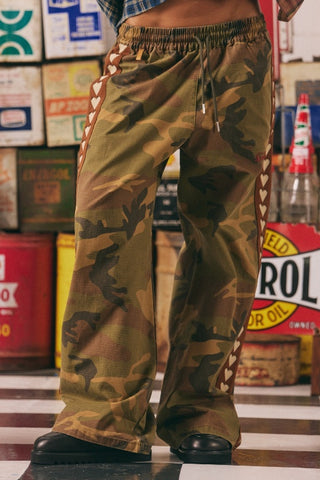 SABBI - THE CANVAS HEART PANTS - CAMO