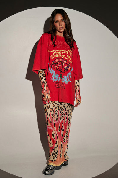 SABBI - THE CHAMPAGNE TATTOO TEE - RED - PERTH BOUTIQUE - AUSTRALIAN BOUTIQUE - WA BOUTIQUE - INTERNATIONAL SHIPPING - USA SHIPPING - PERTH STORES - PERTH STORE - AUSTRALIA - WA - WESTER AUSTRALIA - WOMENS FASHION - FASHION - CLOTHING - WA STOCKIST - PERTH STOCKIST - AUSTRALIAN STOCKIST - STOCKIST