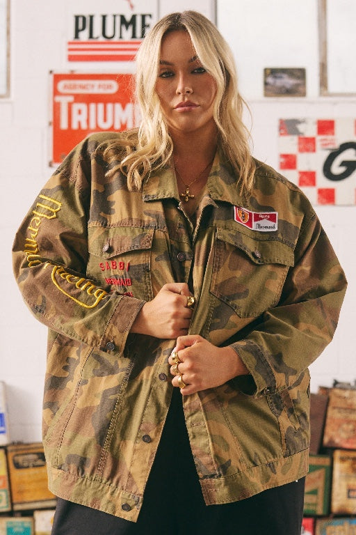 SABBI - THE FLYING MERMAID JACKET - CAMO - PERTH BOUTIQUE - AUSTRALIAN BOUTIQUE - WA BOUTIQUE - INTERNATIONAL SHIPPING - USA SHIPPING - PERTH STORES - PERTH STORE - AUSTRALIA - WA - WESTER AUSTRALIA - WOMENS FASHION - FASHION - CLOTHING - WA STOCKIST - PERTH STOCKIST - AUSTRALIAN STOCKIST - STOCKIST
