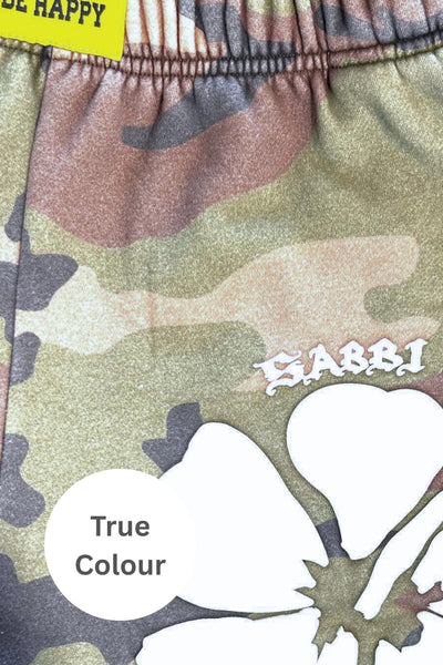 SABBI - THE HAPPY HIBISCUS SHORTS - CAMO - PERTH BOUTIQUE - AUSTRALIAN BOUTIQUE - WA BOUTIQUE - INTERNATIONAL SHIPPING - USA SHIPPING - PERTH STORES - PERTH STORE - AUSTRALIA - WA - WESTER AUSTRALIA - WOMENS FASHION - FASHION - CLOTHING - WA STOCKIST - PERTH STOCKIST - AUSTRALIAN STOCKIST - STOCKIST