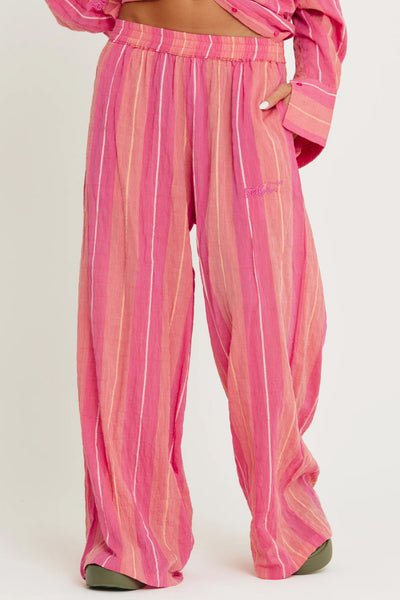SABBI - THE MEXICOLA PANTS - POP STRIPE PEACH - PERTH BOUTIQUE - AUSTRALIAN BOUTIQUE - WA BOUTIQUE - INTERNATIONAL SHIPPING - USA SHIPPING - PERTH STORES - PERTH STORE - AUSTRALIA - WA - WESTER AUSTRALIA - WOMENS FASHION - FASHION - CLOTHING - WA STOCKIST - PERTH STOCKIST - AUSTRALIAN STOCKIST - STOCKIST