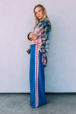 SABBI - THE RAVING HEARTS PANTS - BLUE - PERTH STOCKIST - AUSTRALIAN STOCKIST - WA STOCKIST - AUSTRALIA STOCKIST - AUS STOCKIST - PERTH BOUTIQUE - WA BOUTIQUE - AUS BOUTIQUE - AUSTRALIA BOUTIQUE