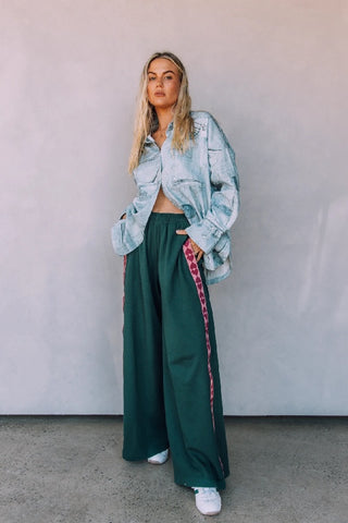 SABBI - THE RAVING HEARTS PANTS - GREEN - PERTH STOCKIST - AUSTRALIAN STOCKIST - WA STOCKIST - AUSTRALIA STOCKIST - AUS STOCKIST - PERTH BOUTIQUE - WA BOUTIQUE - AUS BOUTIQUE - AUSTRALIA BOUTIQUE 