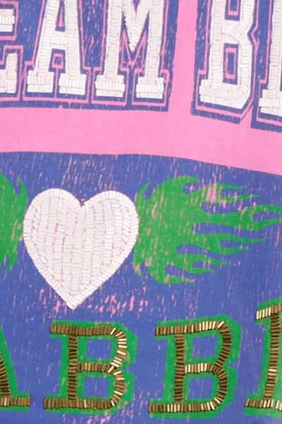 SABBI - THE VERY OVERSIZED BEADED DREAM BIG TEE - PINK
