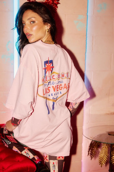SABBI - THE VERY OVERSIZED LADY LUCK TEE - PINK - PERTH STOCKIST - AUSTRALIAN STOCKIST - WA STOCKIST - AUSTRALIA STOCKIST - AUS STOCKIST - PERTH BOUTIQUE - WA BOUTIQUE - AUS BOUTIQUE - AUSTRALIA BOUTIQUE 
