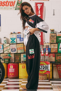 SABBI - WIDE LEG SWEAT PANTS - MERMAID RACING - BLACK - PERTH STOCKIST - AUSTRALIAN STOCKIST - WA STOCKIST - AUSTRALIA STOCKIST - AUS STOCKIST - PERTH BOUTIQUE - WA BOUTIQUE - AUS BOUTIQUE - AUSTRALIA BOUTIQUE - INTERNATIONAL SHIPPING - TARRIF