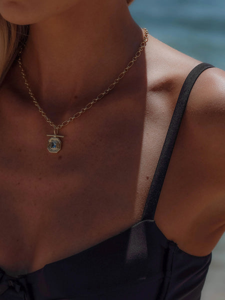 AVANT STUDIO - CLEO NECKLACE - AQUAMARINE