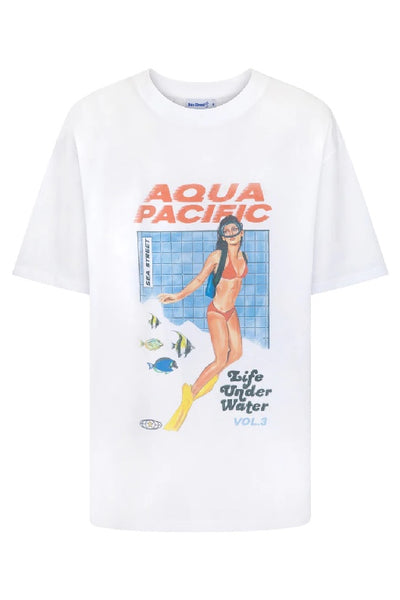 SEA STREET - AQUA PACIFIC TEE - WHITE - PERTH STOCKIST - AUSTRALIAN STOCKIST - WA STOCKIST - AUSTRALIA STOCKIST - AUS STOCKIST - PERTH BOUTIQUE - WA BOUTIQUE - AUS BOUTIQUE - AUSTRALIA BOUTIQUE